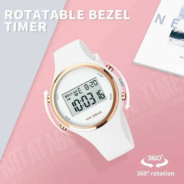 Findtime Outdoor Sport Watches for Women Alarm Clock Waterproof LED Digital Watch